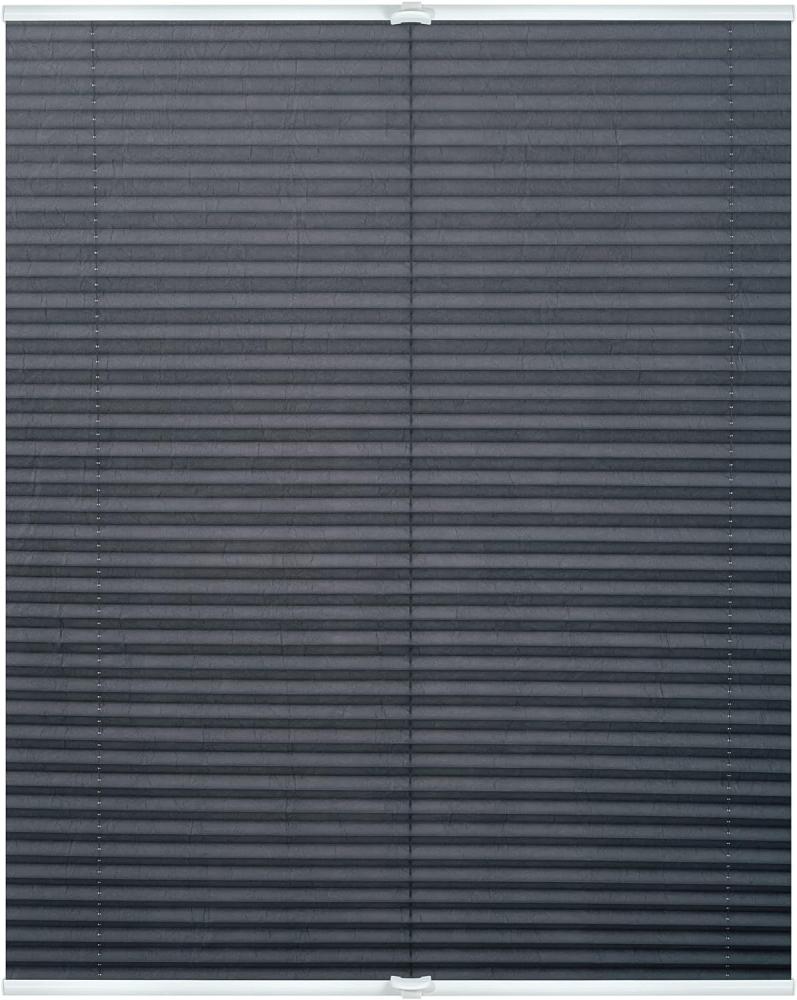 Lichtblick Plissee Klemmfix, ohne Bohren, verspannt, grau, 130 x 110 x 3 cm Bild 1