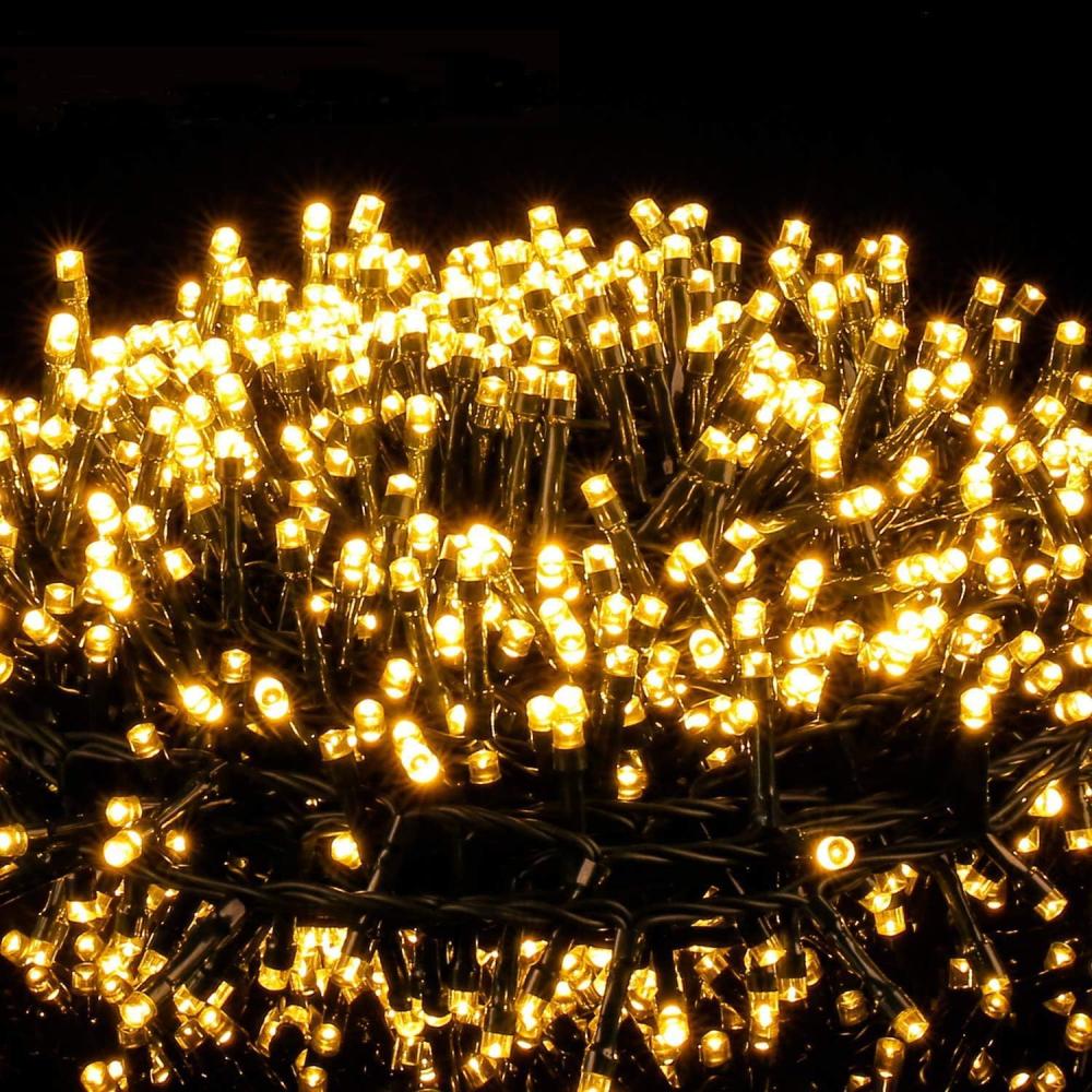 Avoalre 1000er LEDs Lichterkette 25M Weihnachtsbeleuchtung Außen mit EU Stecker 8 Modi Wasserdicht Cluster Lichterkette für Weihnachten Garten Party Geburtstag Hochzeit, Warmweiß Lichterkette Bild 1