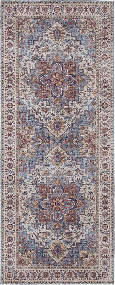 Vintage Teppich Anthea Cyanblau - 80x200x0,5cm Bild 1