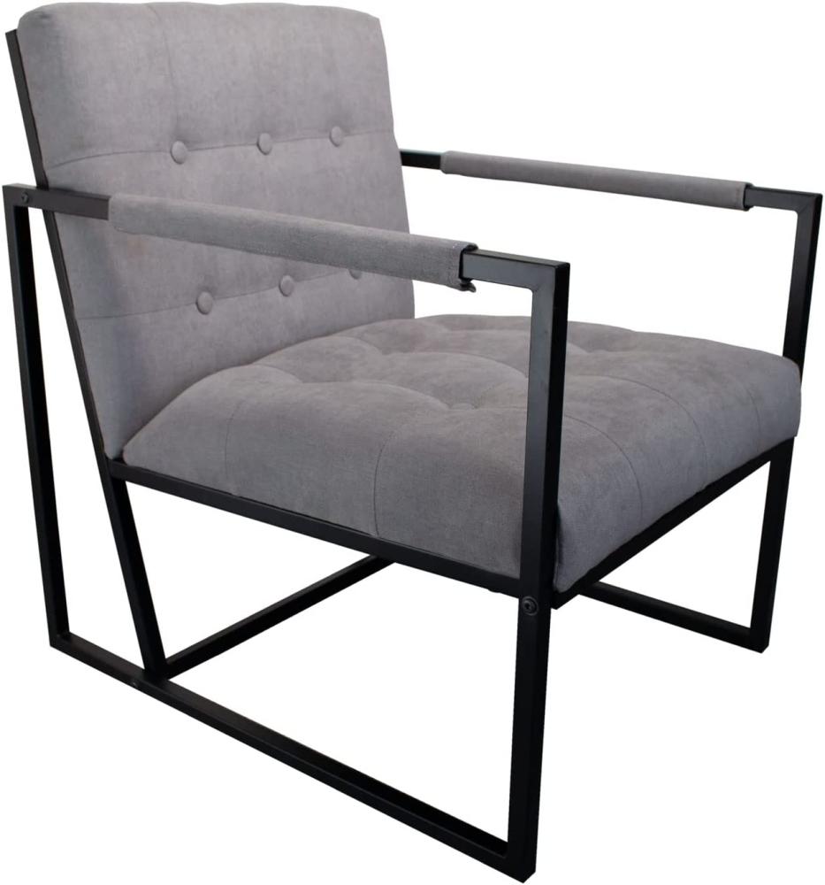 SVITA JONES Sessel Relaxsessel Lounge inkl. Sitz- und Rückenkissen Sitz hellgrau Bild 1
