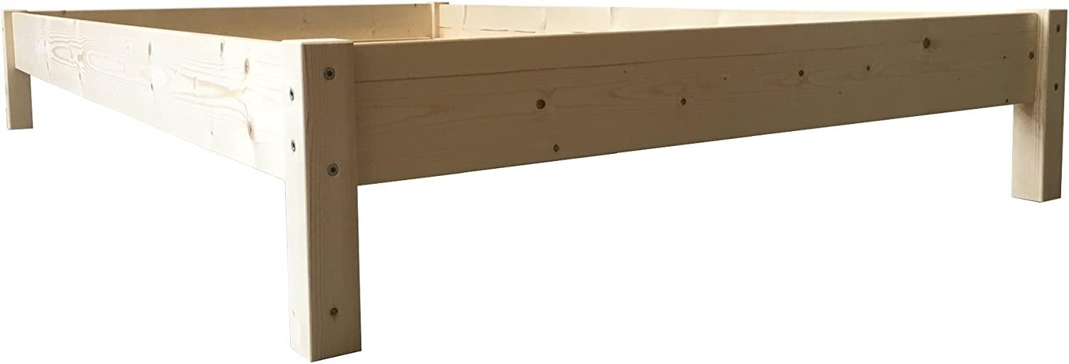 LIEGEWERK Futonbett Bett Holz Holzbett Massivholzbett, hergestellt in BRD, 140 cm x 200 cm Bild 1