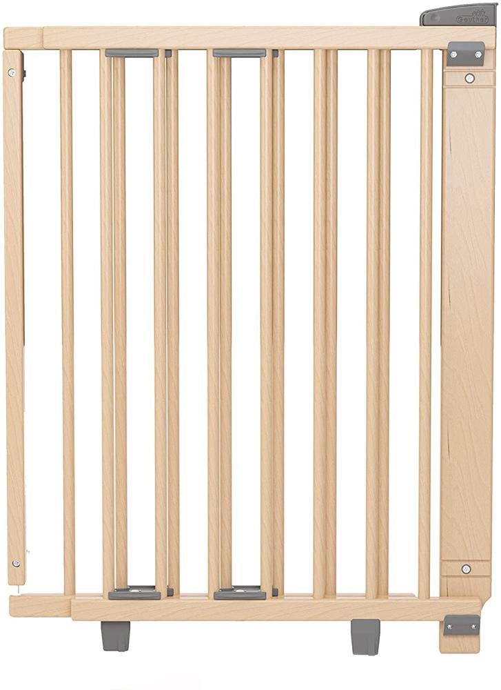 Geuther Treppenschutzgitter, für Türbreiten 65,5 - 105 cm, zum Schrauben, Holz, Natur Bild 1