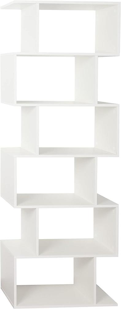 Standregal 192 x 70 x 25 cm weiß matt – Bücherregal Raumteiler Wohnzimmer RICOO WM070-WM Bild 1