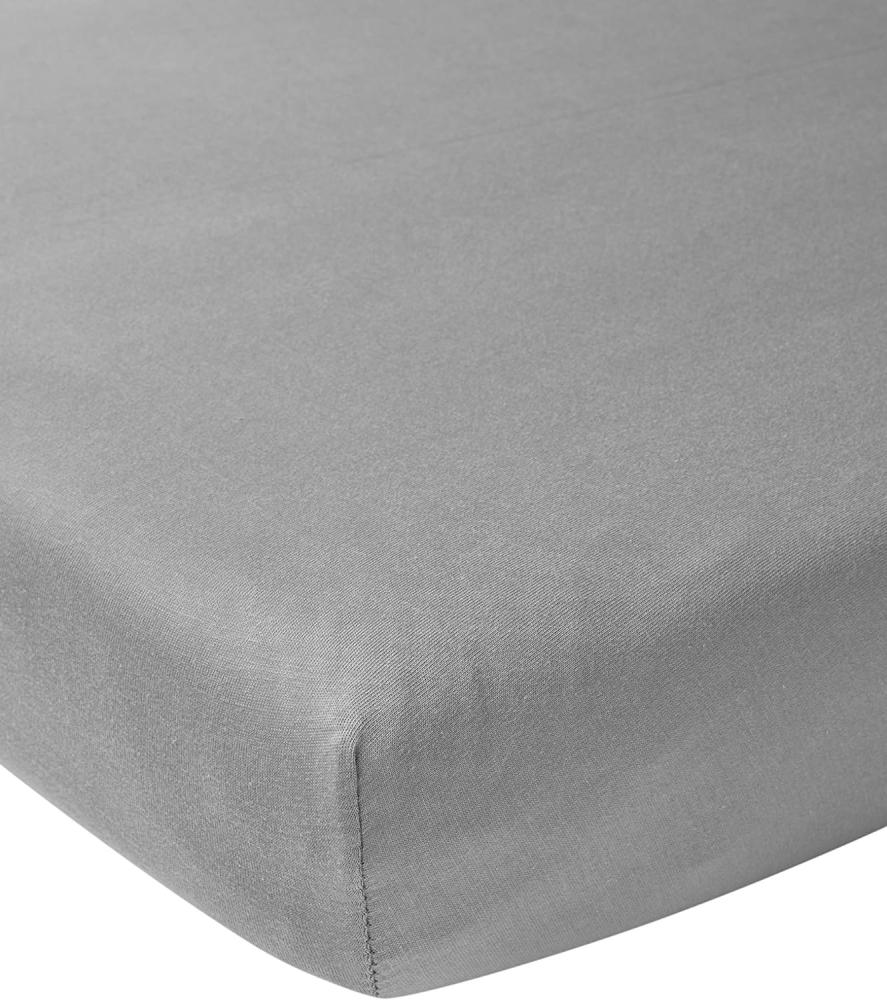 Meyco Jersey Spannbetttuch, grau, 60x120cm Bild 1