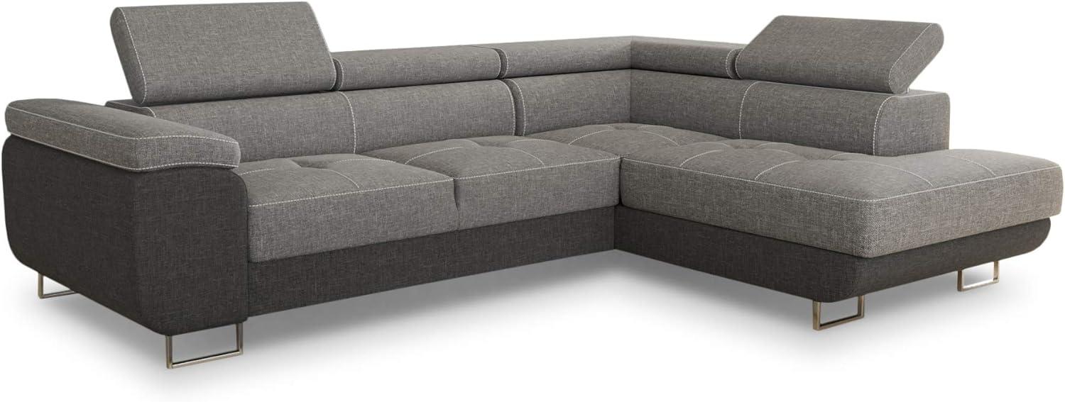 Sofnet Ecksofa Caris, mit Schlaffunktion und Bettkasten, Wohnlandschaft mit einstellbare Kopfstützen, Schlafsofa Bild 1