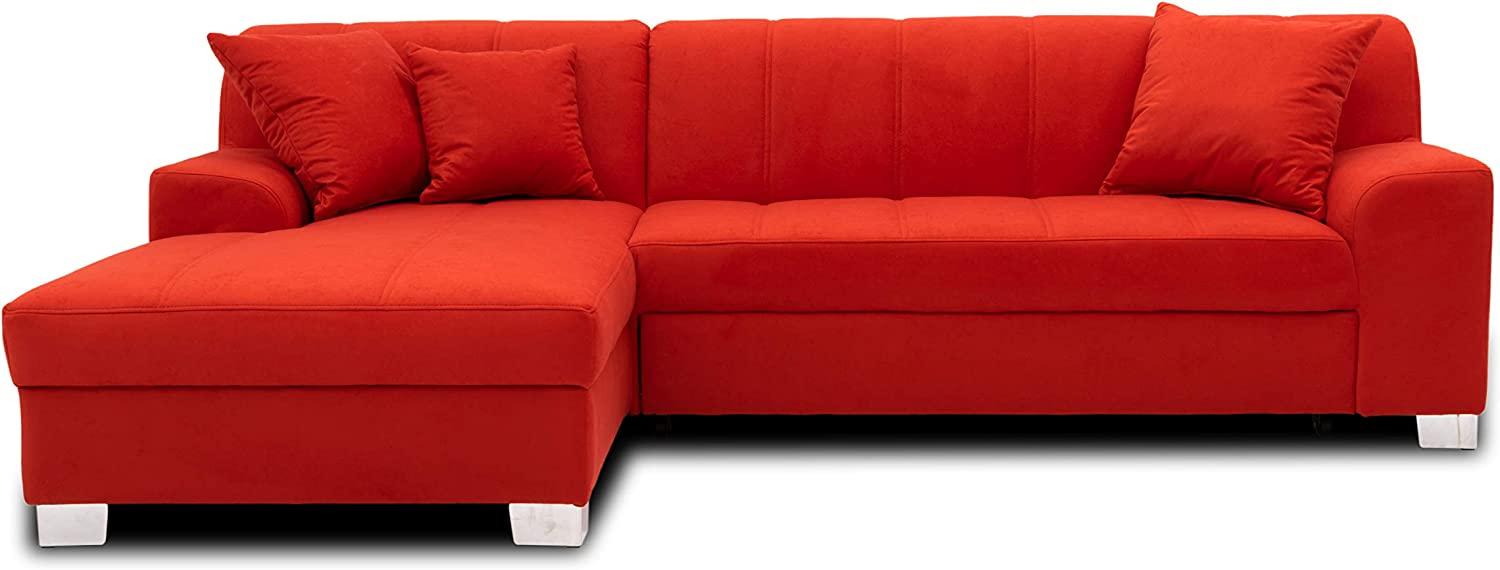 DOMO Collection Capri Ecksofa | Eckcouch in L-Form, Polsterecke Sofa Garnitur, rot, 239x152x75 cm Bild 1