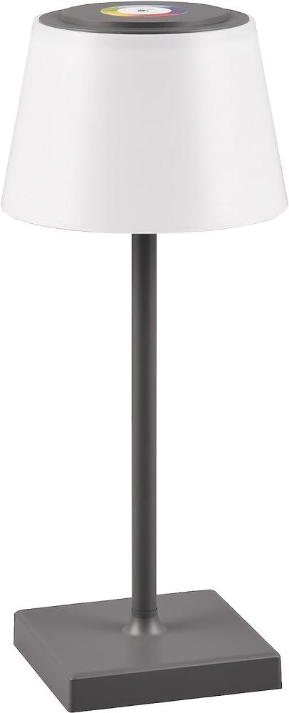 Akku Aussen Tischleuchte Anthrazit LED SANCHEZ Lampe USB Farbwechsler ca. 30 cm Bild 1