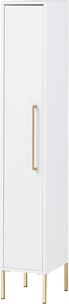 Schildmeyer Gloria Highboard 150414, Holzwerkstoff, 1 Tür Weiß / Gold Bild 1
