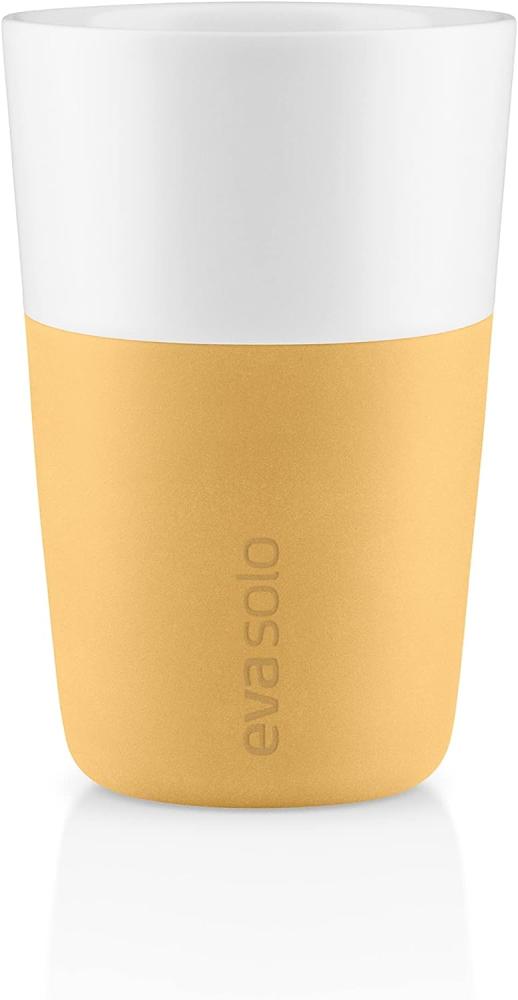 Eva Solo Cafe Latte-Becher Golden Sand, 2er Set, Kaffeebecher, Tasse, Porzellan / Silikon, 360 ml, 501125 Bild 1