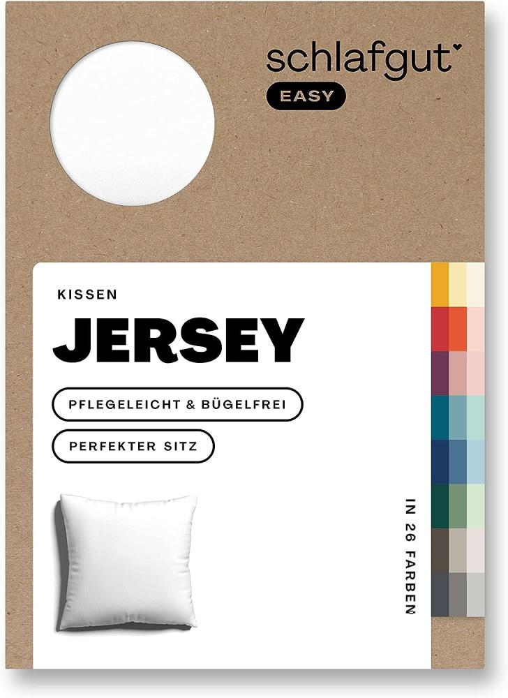 Schlafgut Kissenbezug EASY Jersey | Kissenbezug einzeln 80x80 cm | full-white Bild 1