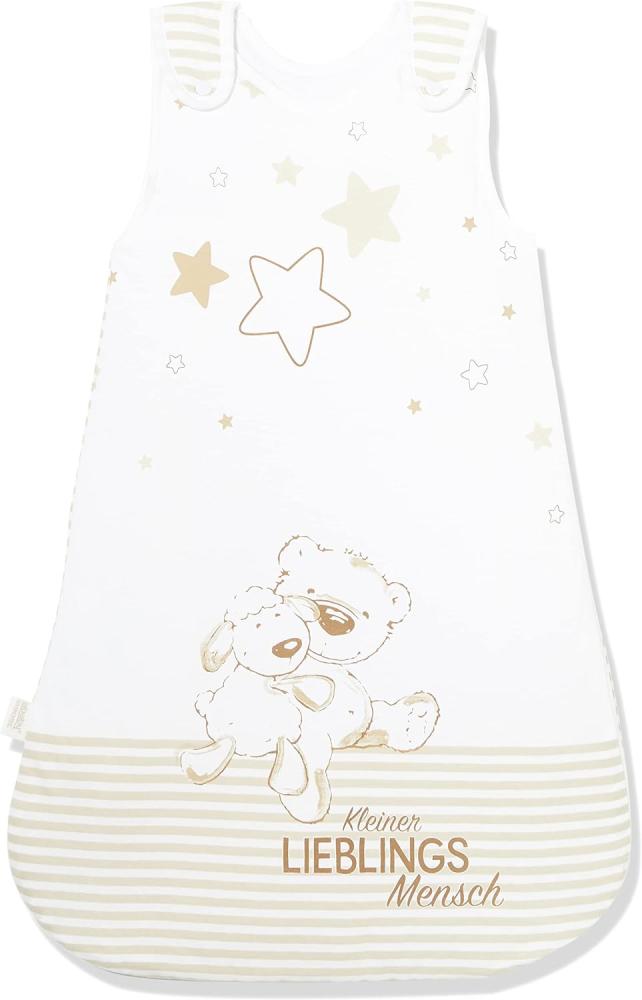 Herding Baby Best Baby-Schlafsack, Kleiner Lieblingsmensch Motiv, 70 cm, Seitlich umlaufender Reißverschluss und Druckknöpfe, Weiß Bild 1