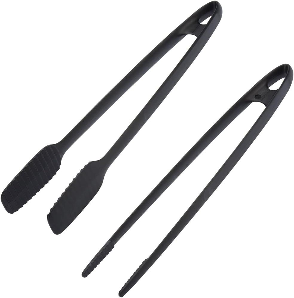 Westmark Brat-/Servierpinzette und Grillzange, Set 2-tlg, Kunststoff, Länge: 29 und 33 cm, Schwarz, 286922E7 Bild 1