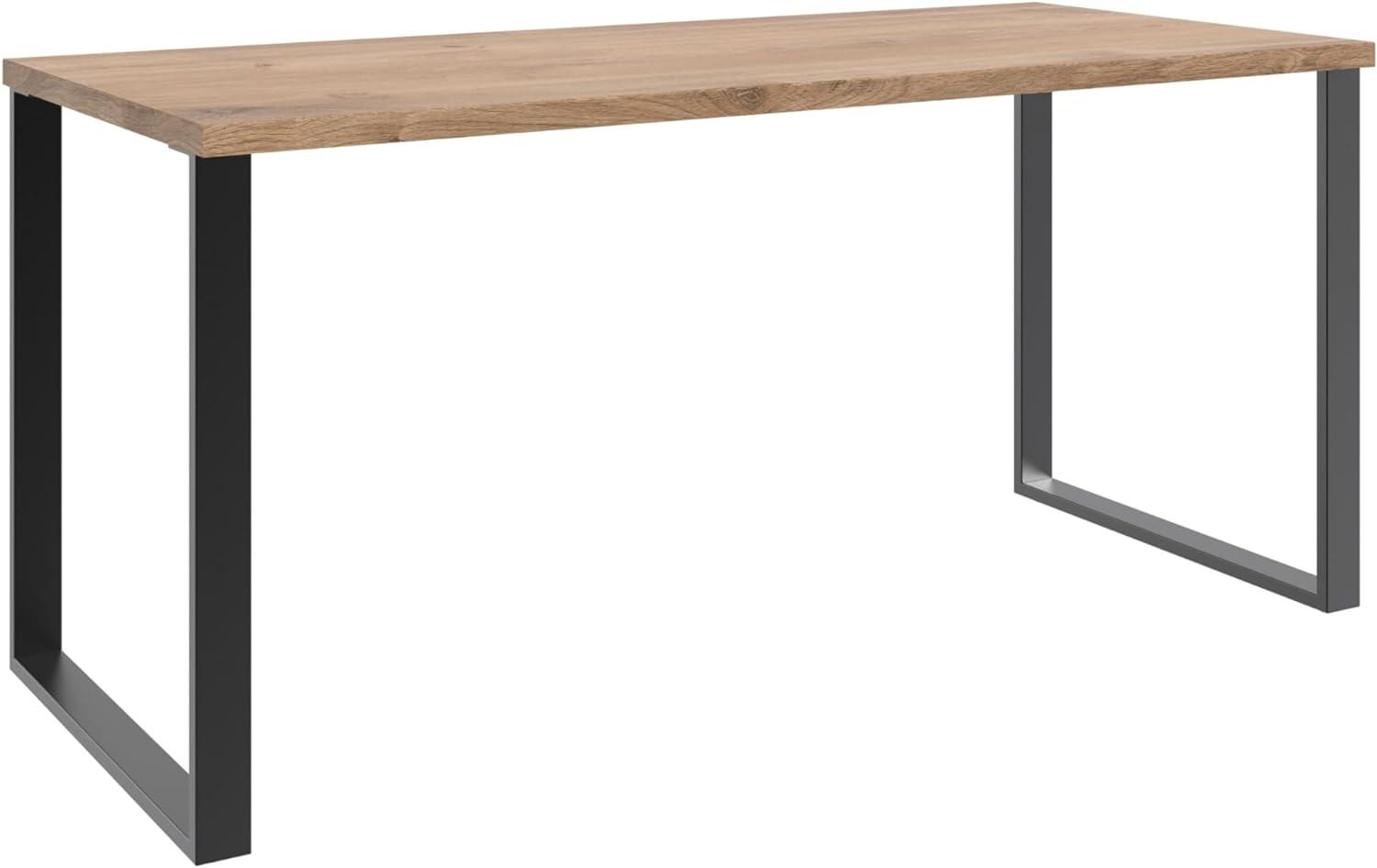 Schreibtisch >HOME DESK< in Plankeneiche Nachbildung - 159x75x70cm (BxHxT) Bild 1