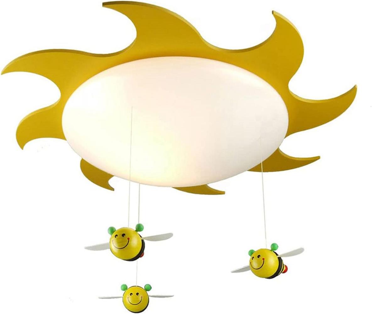 Fröhliche LED Deckenleuchte fürs Kinderzimmer, Sonne mit süßen Bienen, SUM-SUM Bild 1