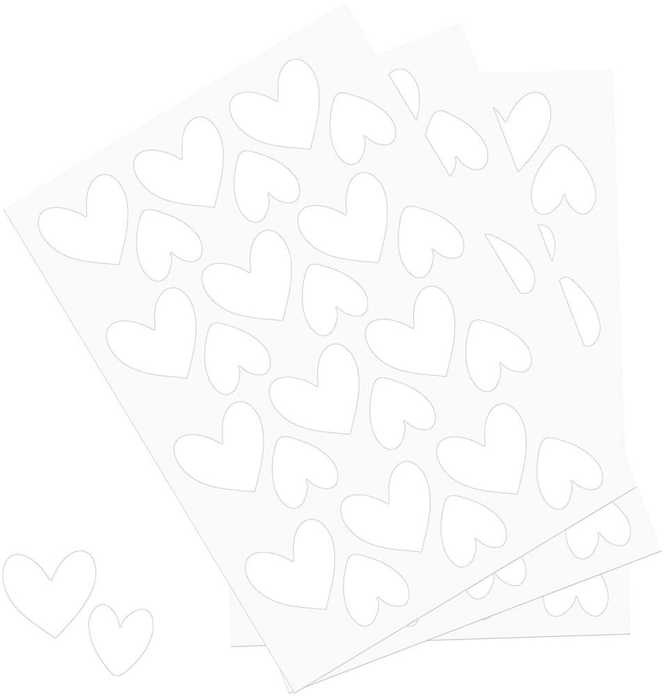 Y014 Herzen Set Wandtattoo Aufkleber Herz Dekor Sticker für Kinderzimmer Babyzimmer (Weiß) Bild 1