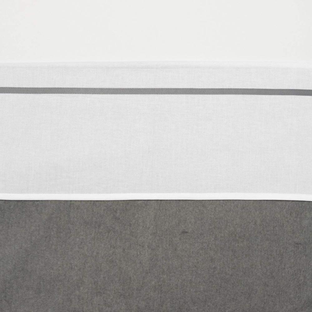 Meyco Bettlaken mit Zierrand, 75 x 100 cm, grau/weiß Bild 1