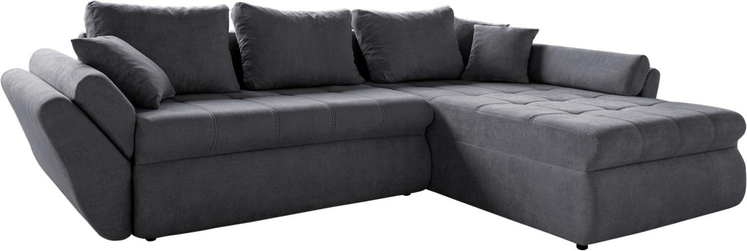 Couch Loana Graphite 275x185 Ecksofa Schlaffunktion Ottomane variabel Bild 1