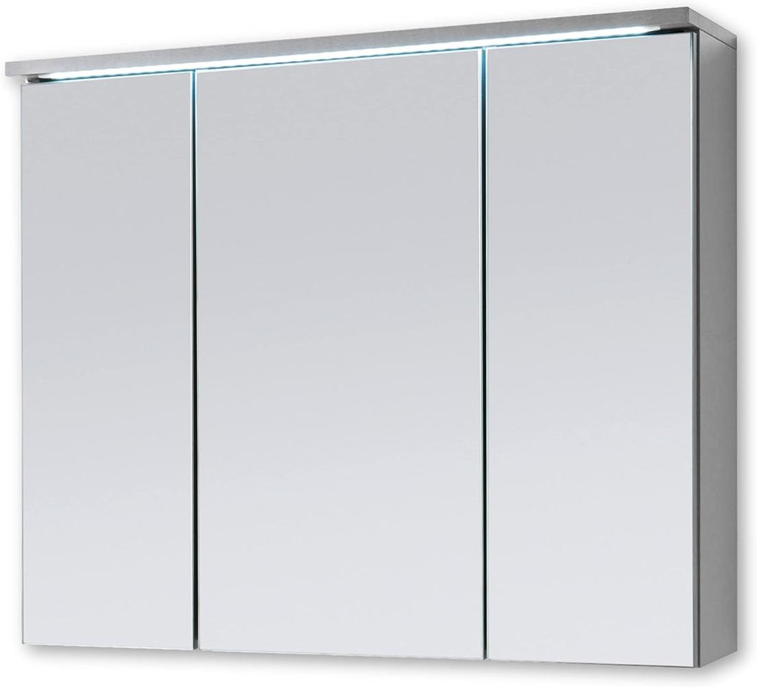 Spiegelschrank Bad TWO mit LED Beleuchtung Badspiegel Badschrank Spiegel grau Bild 1