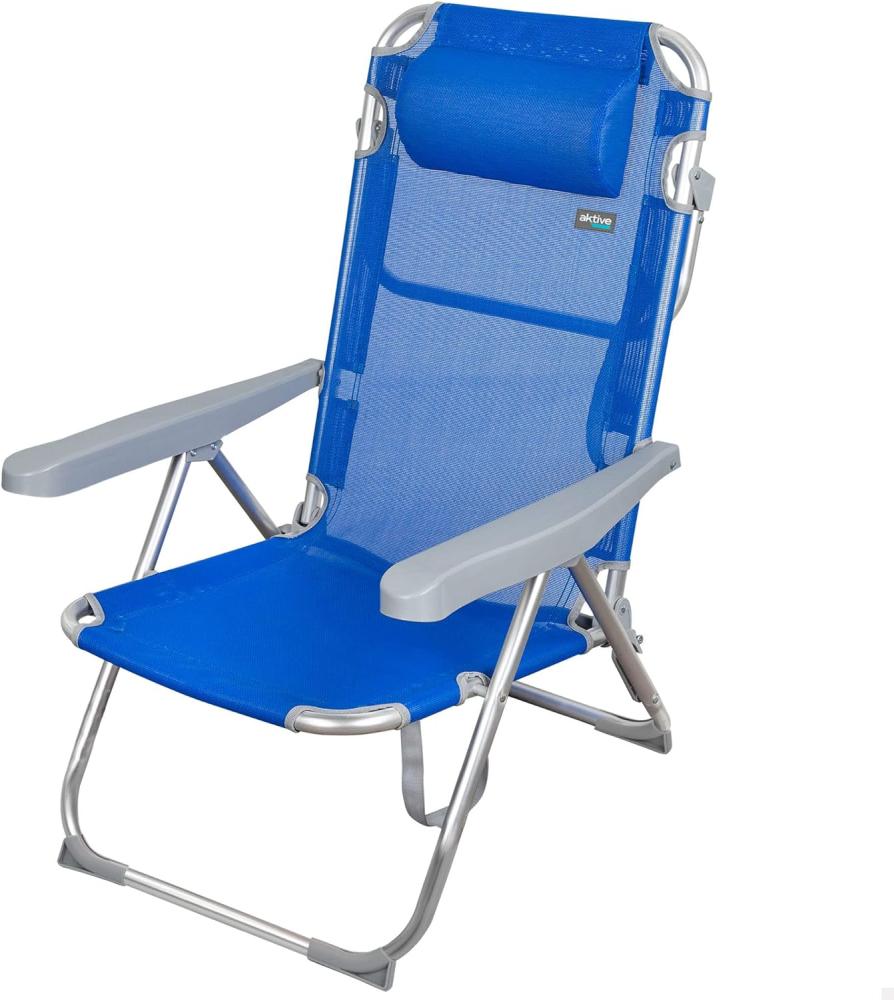 AKTIVE 62635 Stuhl, Aluminium, blau, Mediano Bild 1