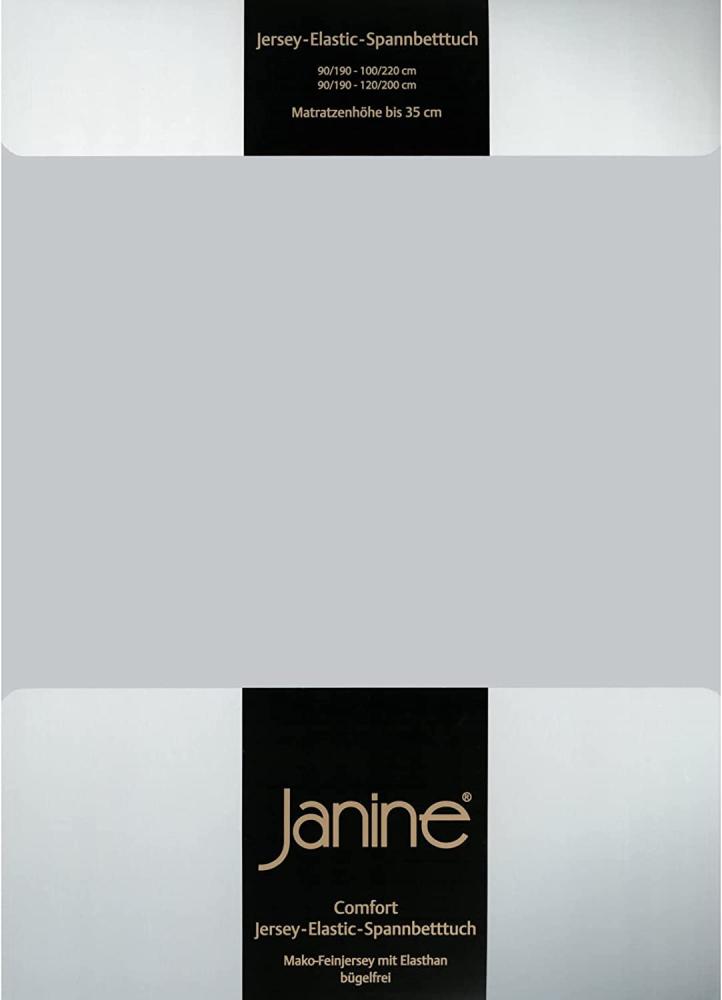 Janine Spannbettlaken Jersey Elastic 90/100x190/220 silber Bild 1