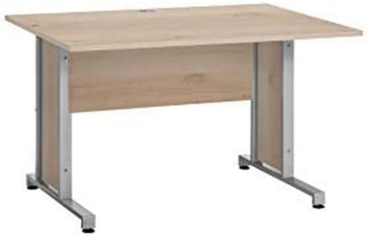 MAJA Möbel System Sets Schreibtisch, Holzwerkstoff melaminharzbeschichtet, Edelbuche, B/H/T: ca. 120x67x80 cm Bild 1
