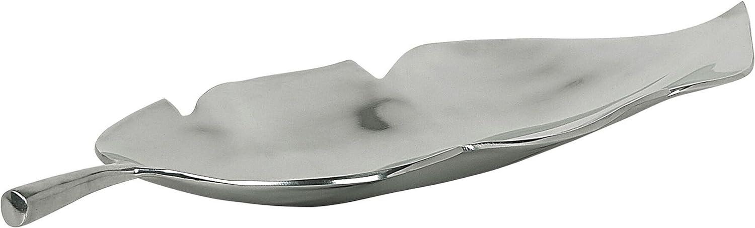 Dekoschale Aluminium silber Blatt 70 cm AMRUS Bild 1
