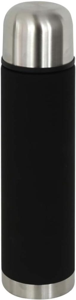 Thermosflasche Edelstahl schwarz 0,5 Ltr. Isolierkanne Bild 1