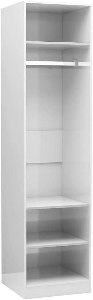 vidaXL Kleiderschrank Hochglanz-Weiß 50×50×200 cm Spanplatte Bild 1