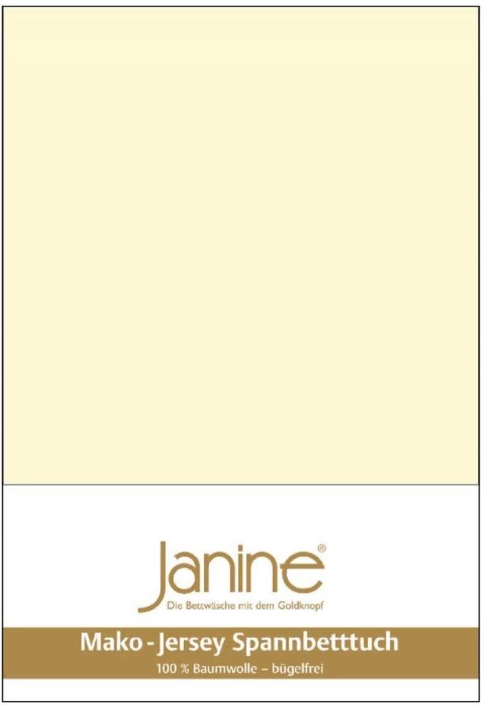 Janine Spannbetttuch 5007 Mako Jersey 180/200 bis 200/200 cm champanger Fb. 17 Bild 1