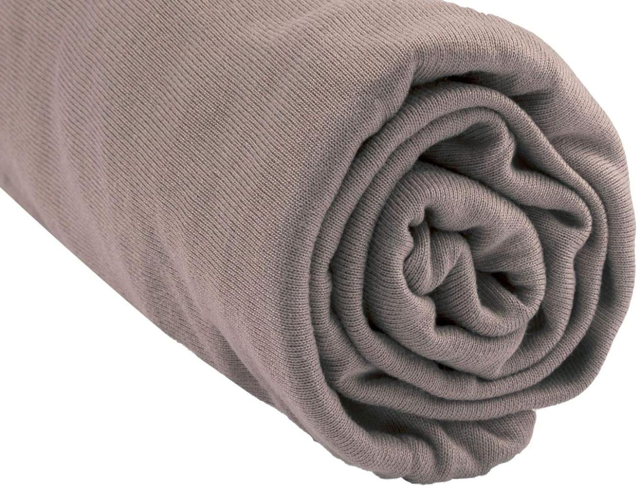 Spannbettlaken Viskose Bambus King Size Bett 160 x 200 – TAUPE Bild 1