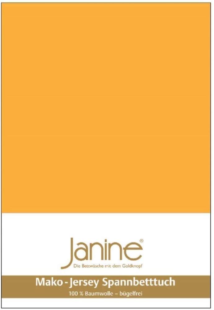 Janine Spannbetttuch 5007 Mako Jersey 140/200 bis 160/200 cm Sonnengelb Fb. 63 Bild 1