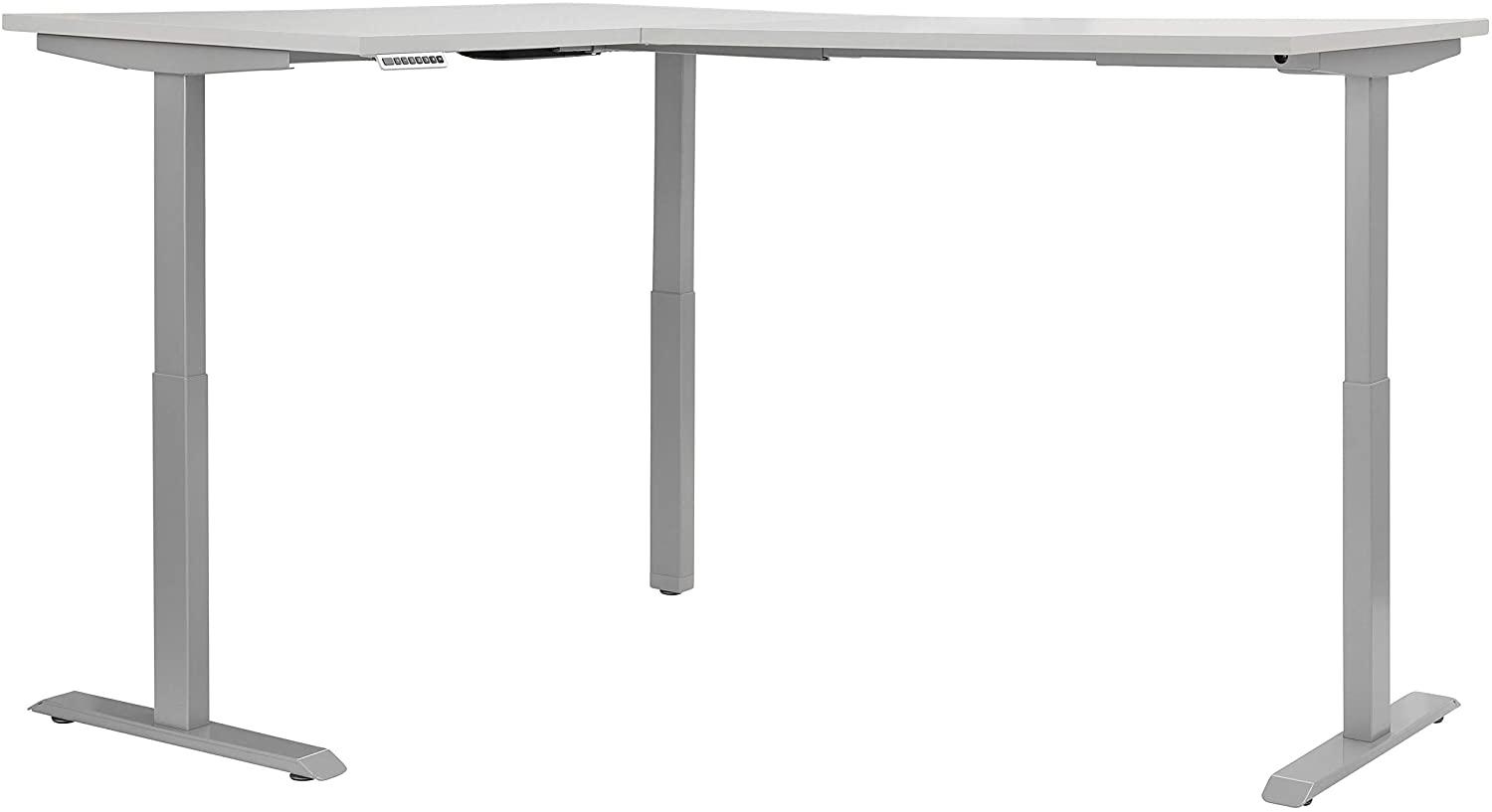 Schreibtisch "5514" aus Metall / Spanplatte in Metall platingrau - platingrau. Abmessungen (BxHxT) 200x120x150 cm Bild 1