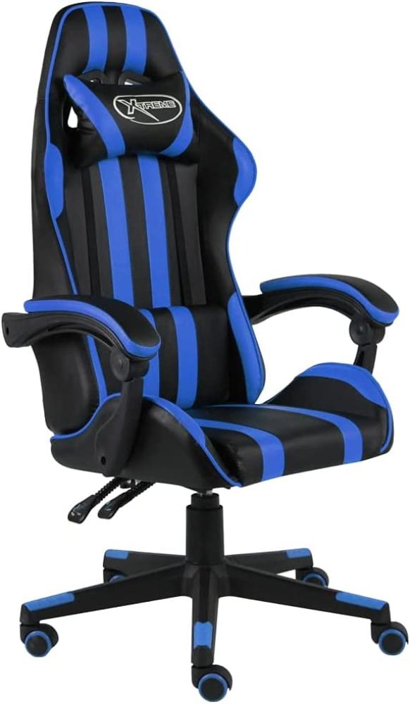 vidaXL Gaming-Stuhl Schwarz und Blau Kunstleder [20518] Bild 1