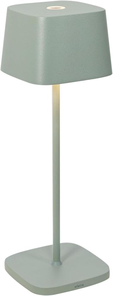 Zafferano, Ofelia Lampe, Kabellose, Wiederaufladbare Tischlampe mit Touch Control, Auch für den Außenbereich Geeignet, Dimmer, 2200-3000 K, Höhe 29 cm, Farbe Salbei Bild 1