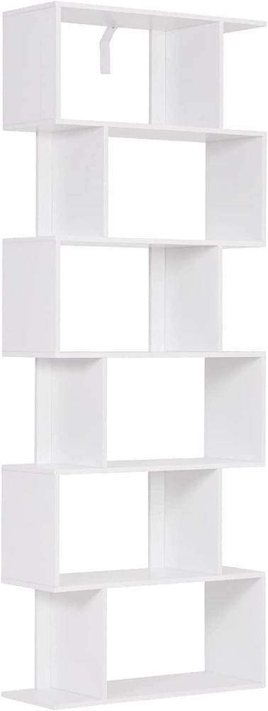 Bücherregal Modell Hashy mit 6 Fächer weiß Bild 1