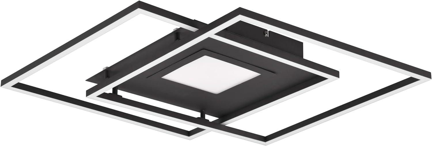 TRIO-Leuchten Deckenleuchte LED VIA (BHT 50x6. 50x50 cm) BHT 50x6. 50x50 cm schwarz Deckenlampe Bild 1