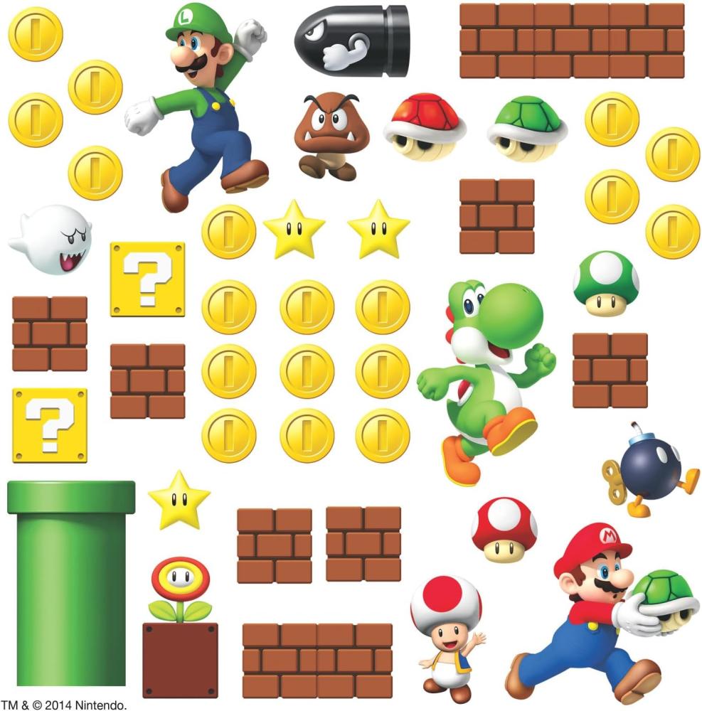 Nintendo Super Mario - Build a Scene Wallstickers Bild 1