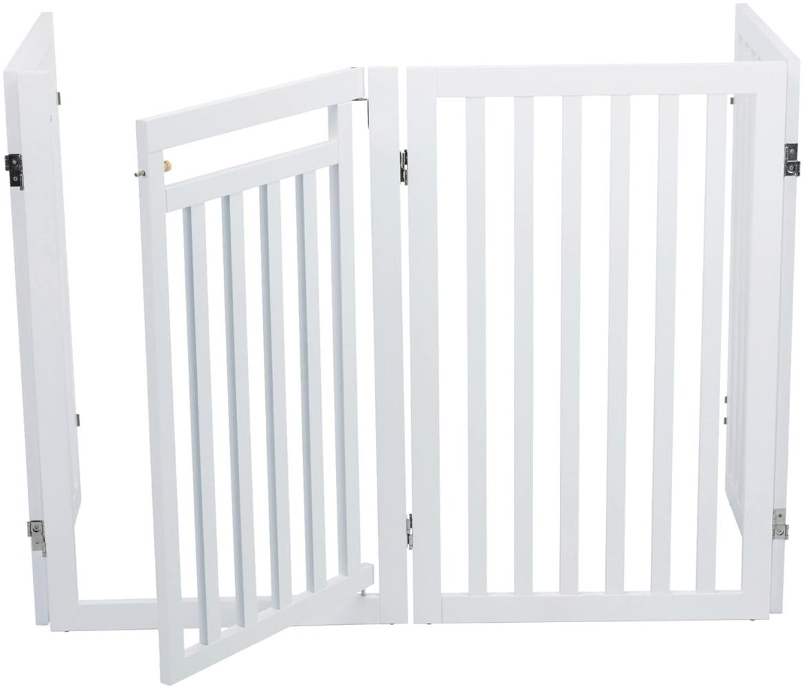 Trixie Barrier with door 4-parts 60 x 160 × 81 cm white Bild 1