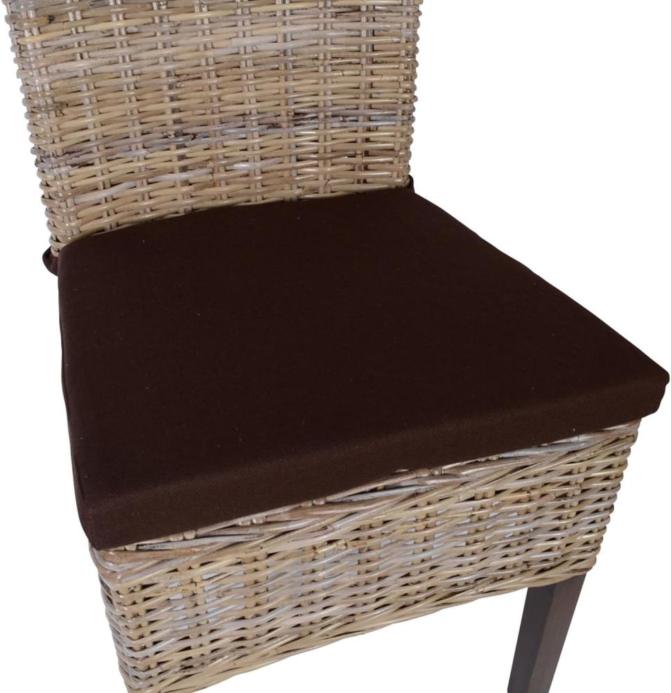 MiaMöbel Sitzkissen für Stuhl 100% Baumwolle Landhaus Bild 1