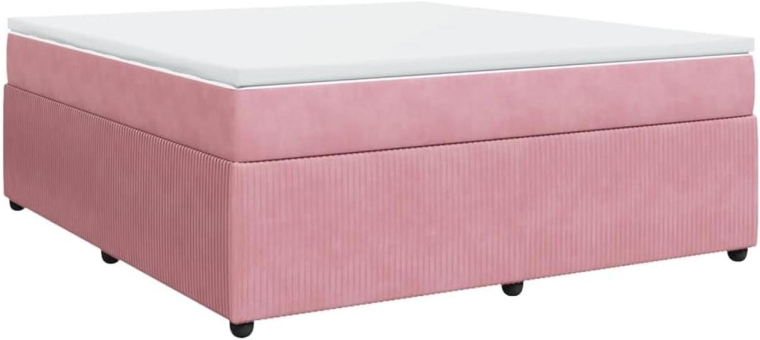 Boxspringbett mit Matratze Rosa 180x200 cm Samt 3285661 Bild 1