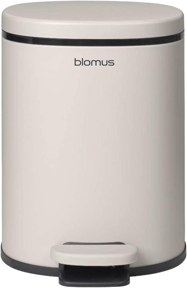 Blomus Treteimer PARA, Mülleimer, Abfalleimer, pulverbeschichtet, Kunststoff, Silikon, moonbeam, 5 L, 69211 Bild 1