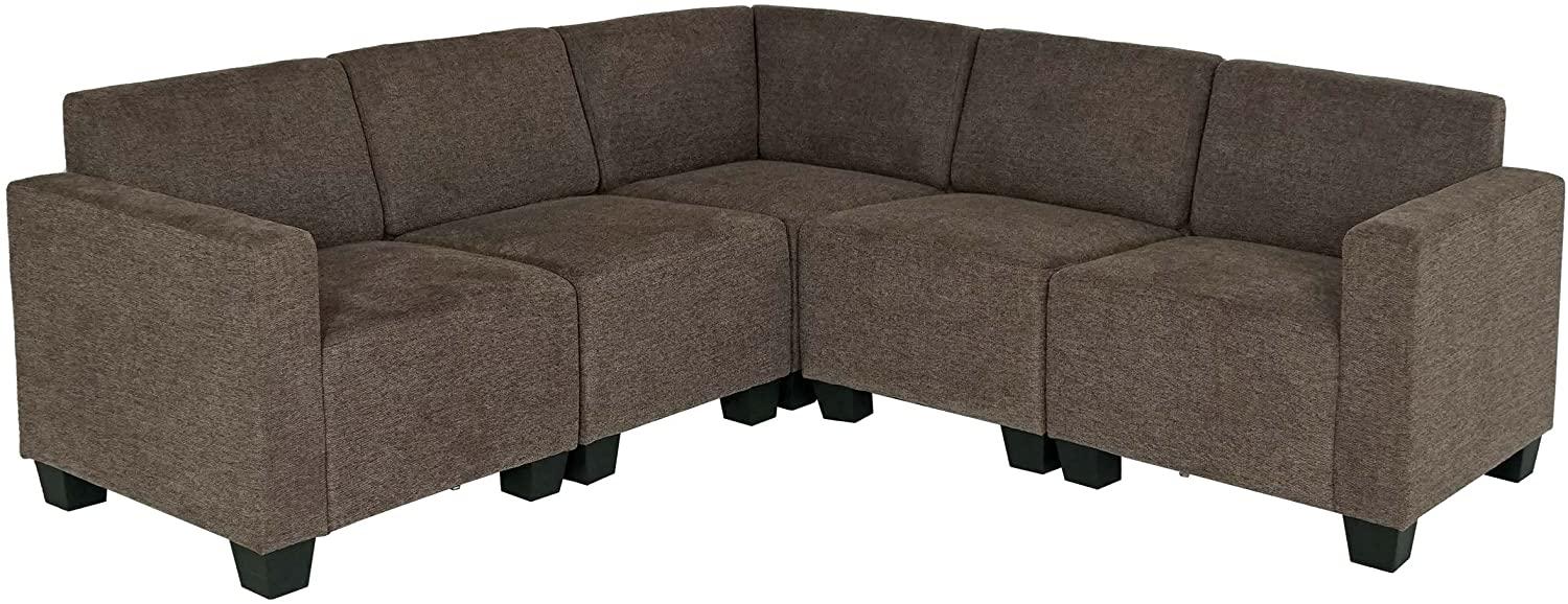 Modular Sofa-System Couch-Garnitur Lyon 5, Stoff/Textil ~ braun Bild 1