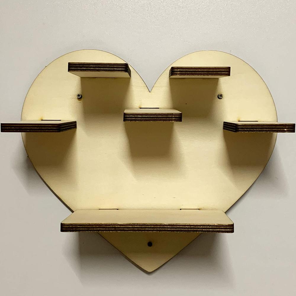 Drysson 'Herz' DIY Tonie-Regal zum selbst bemalen, Holz natur Bild 1