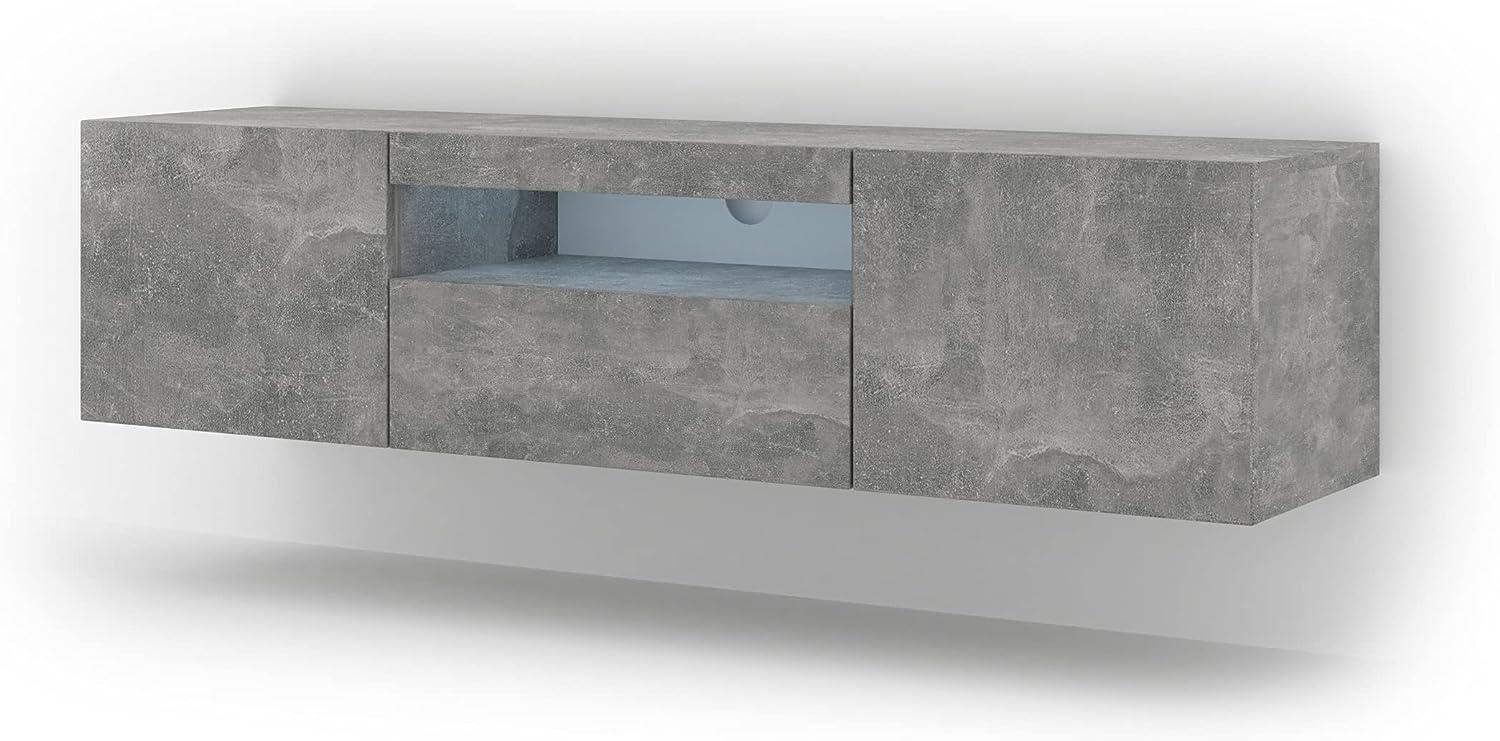 TV-Schrank AURA 150 cm beton matt + LED Bild 1