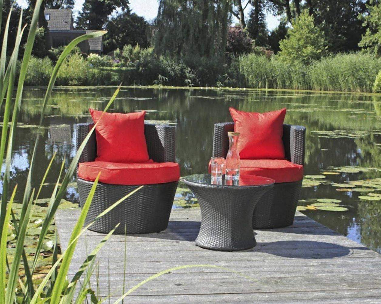 Garden Pleasure Club Set Sitzgruppe Garten Sessel Lounge Stuhl Tisch Rattan Optik Bild 1