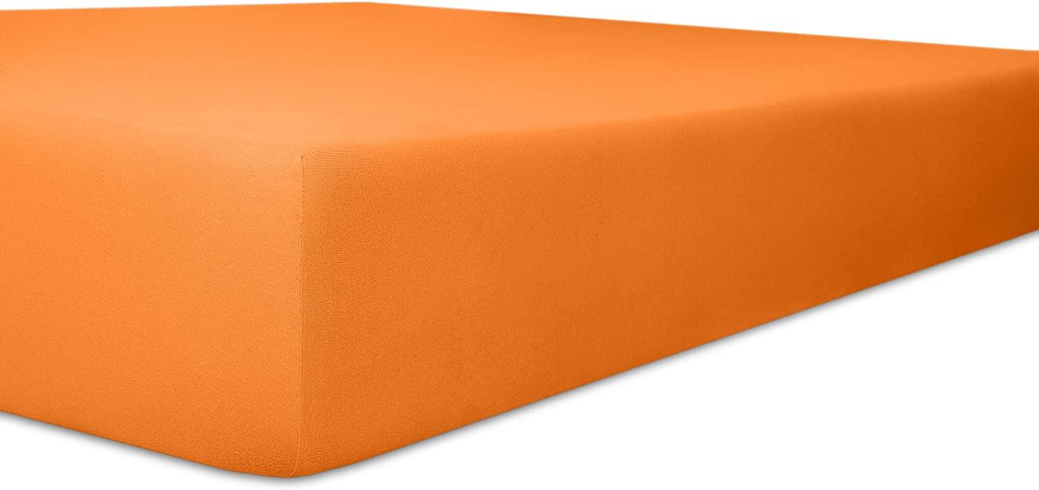 Kneer Qualität 22 Vario-Stretch Topper-Spannbetttuch 80x200x4-12 cm 65 orange Bild 1