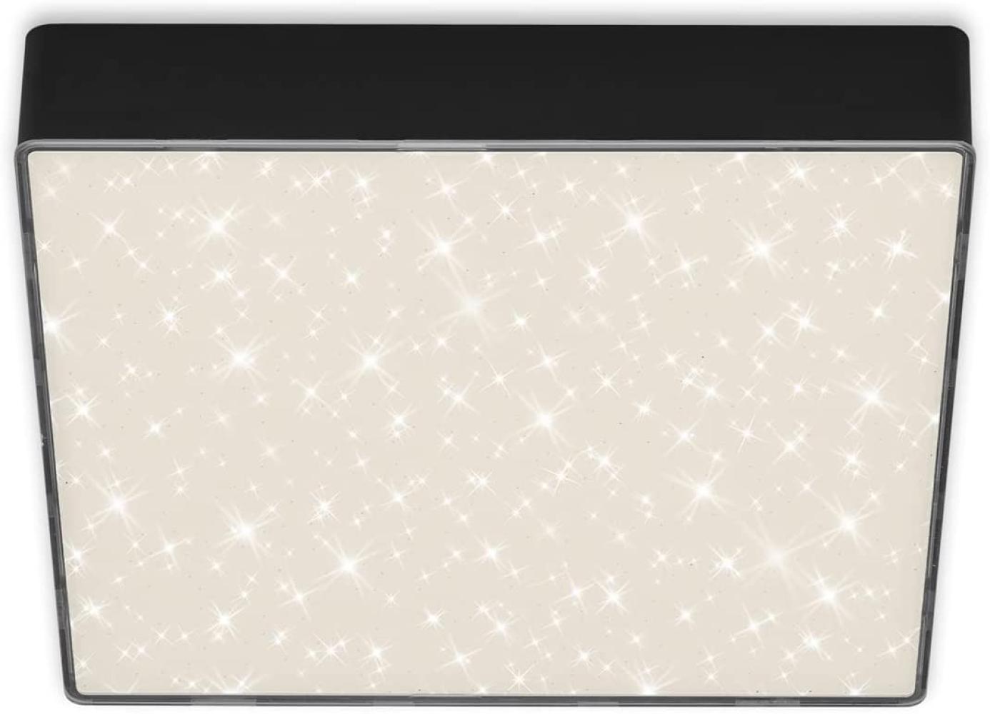 Briloner LED Deckenleuchte Flame Star schwarz 21,2 cm mit Sternenhimmel Bild 1