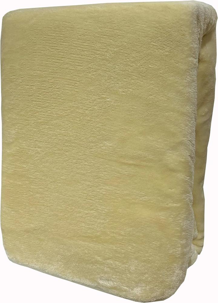 Leonado Vicenti Spannbettlaken Beige 120x200-130x200 warme kuschelige Premium Cashmere Touch Teddy Bettlaken Fleece Plüsch Betttuch Bild 1