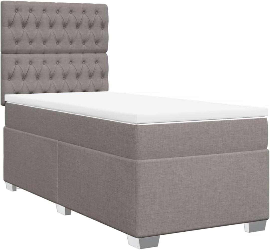 Boxspringbett mit Matratze Taupe 90x190 cm Stoff 3292654 Bild 1