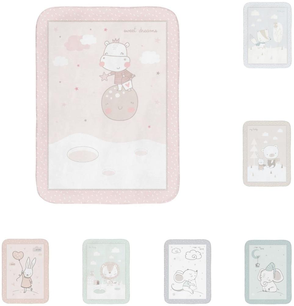 Kikkaboo Babydecke Super Soft 80 x 110 cm, weiche Fleece-Decke, ab Geburt pink Bild 1